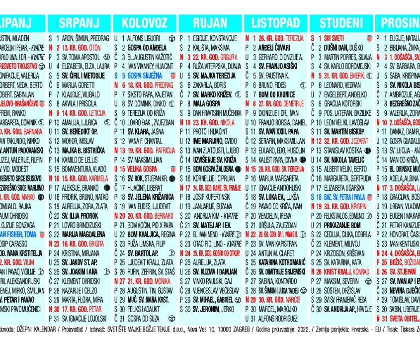 Kalendarić 2023 - 3 - Svetište M.B. Tekije