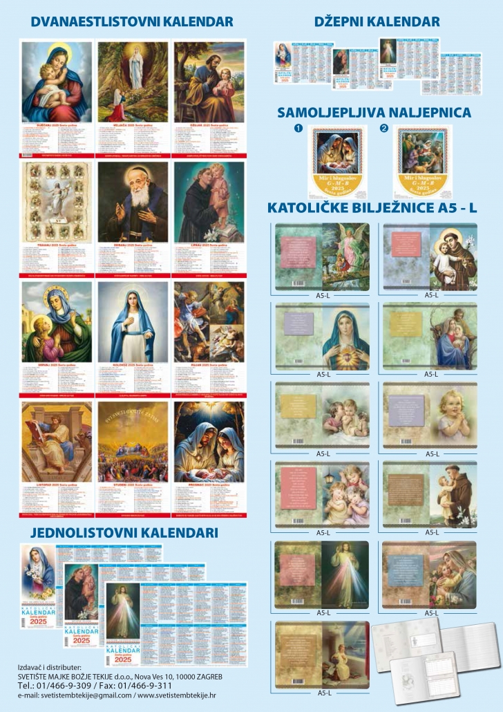 Kalendari 2025 - Svetište M.B. Tekije